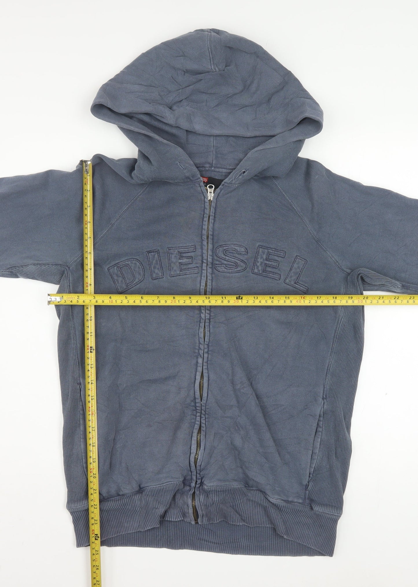 Diesel Men's Blue Full Zip Hoodie Size M Cotton Casual Jacket