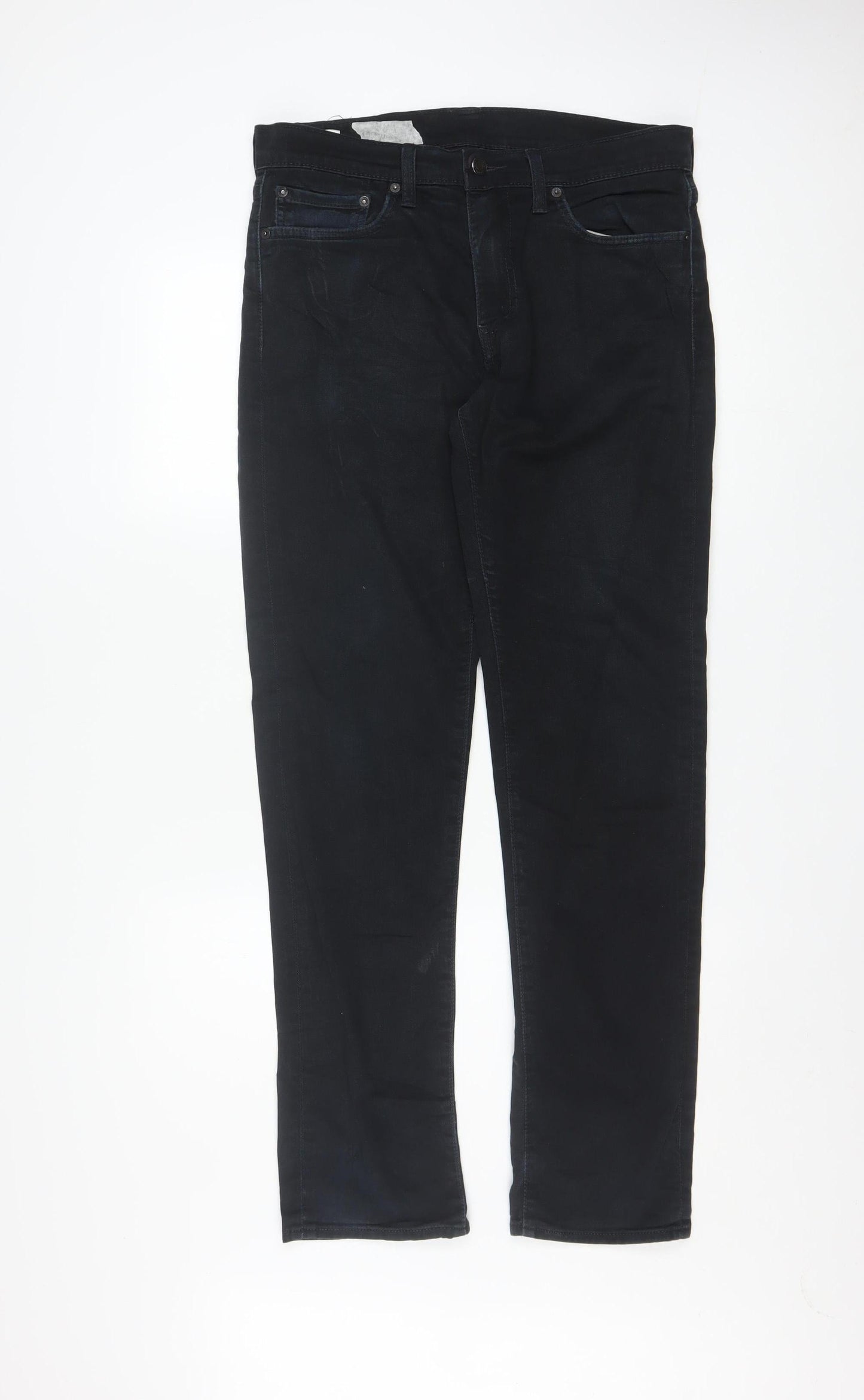 Levi’s Men Black 33x32 Straight Stretch Denim Jeans