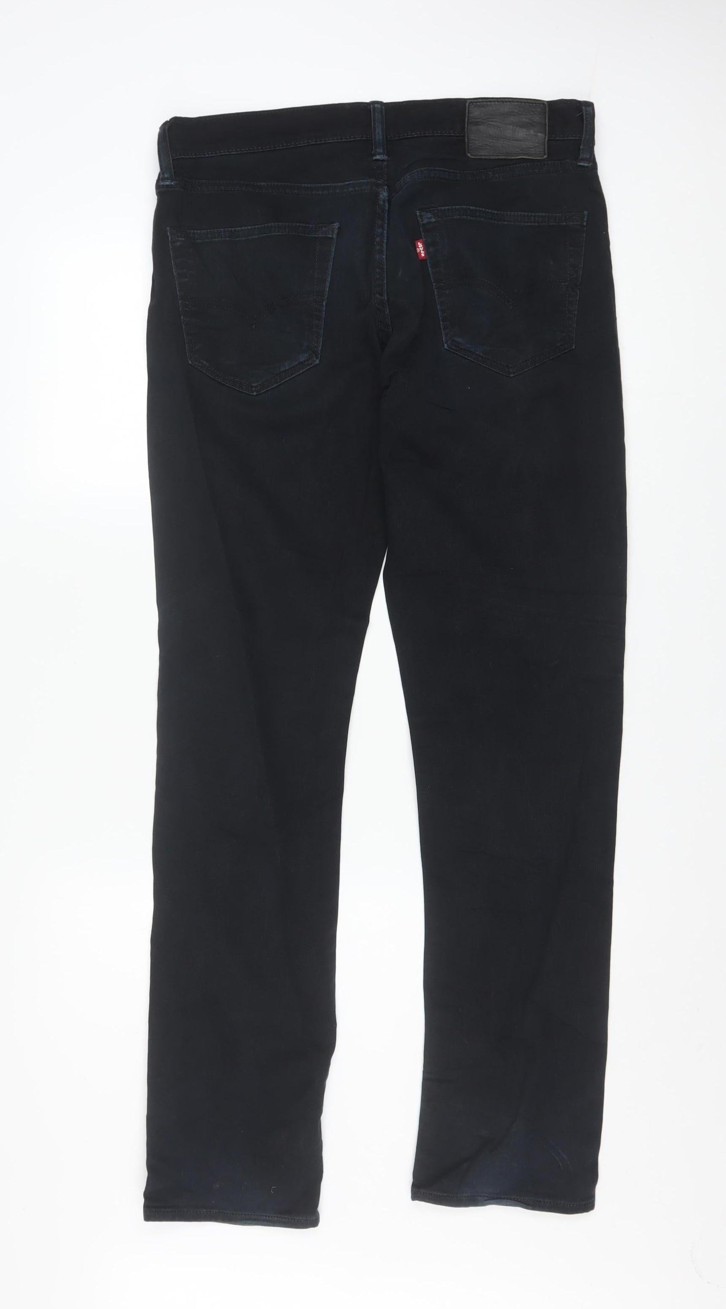 Levi’s Men Black 33x32 Straight Stretch Denim Jeans