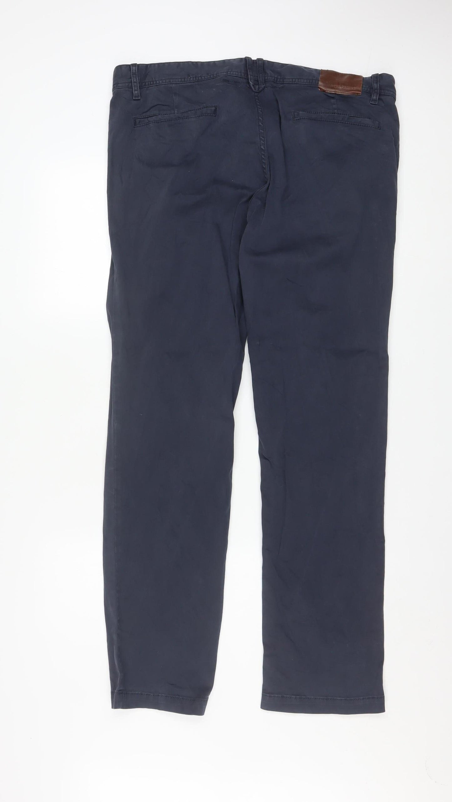 Hugo Boss Men's Blue Chino Trousers Size 36/32 Regular Fit