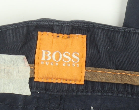 Hugo Boss Men's Blue Chino Trousers Size 36/32 Regular Fit