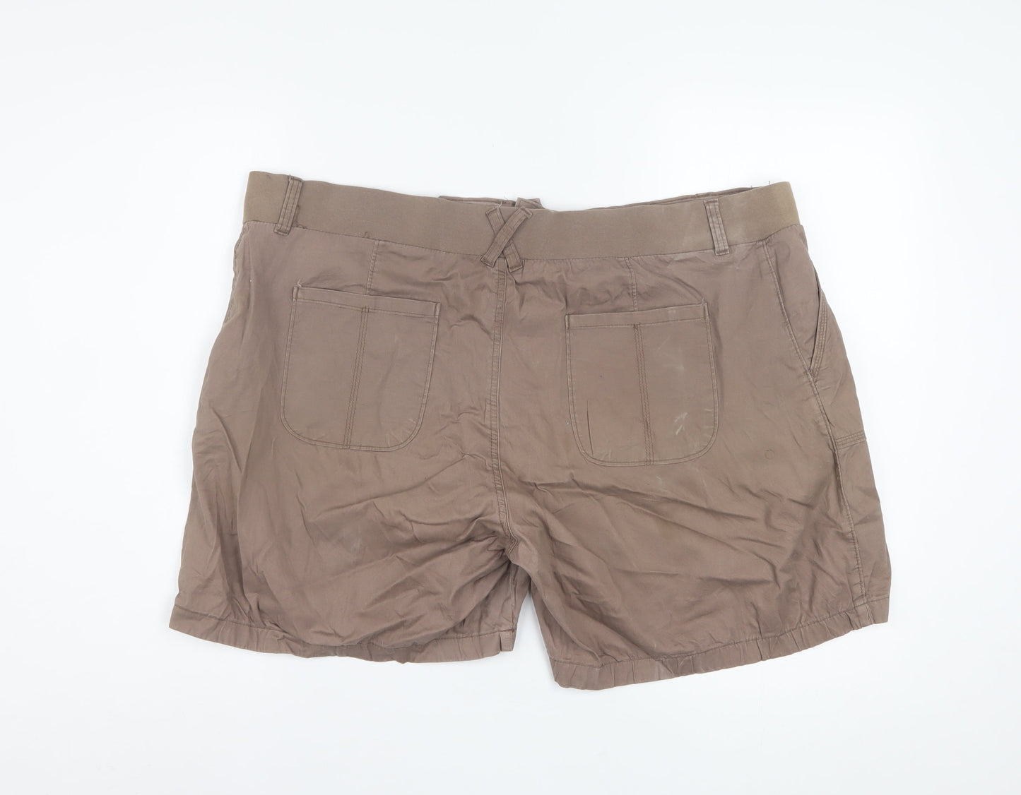 Lee Riders Men Brown Midrise Cargo Shorts Size M 37in Cotton Stretch