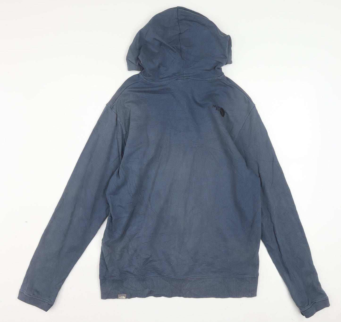 The North Face Men's Blue Full Zip Cotton Hoodie Size M