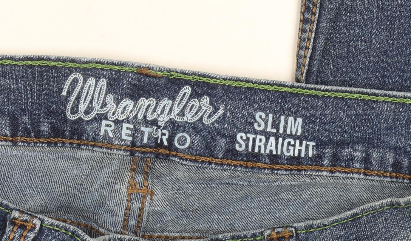 Wrangler Men's Blue Slim Straight Denim Jeans 32x32