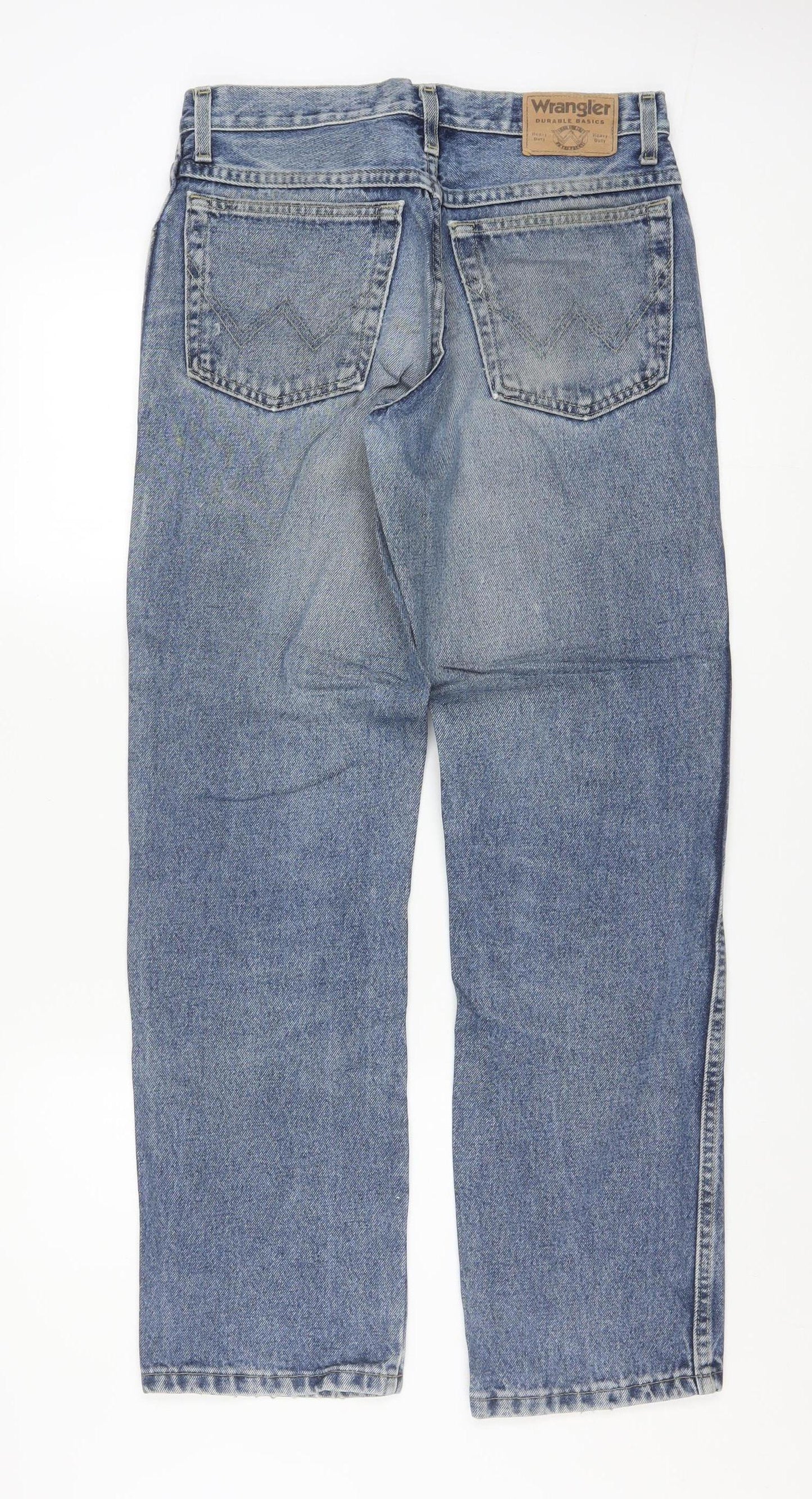 Wrangler Men's Blue Straight Denim Jeans 31W x 32L Classic Regular Fit