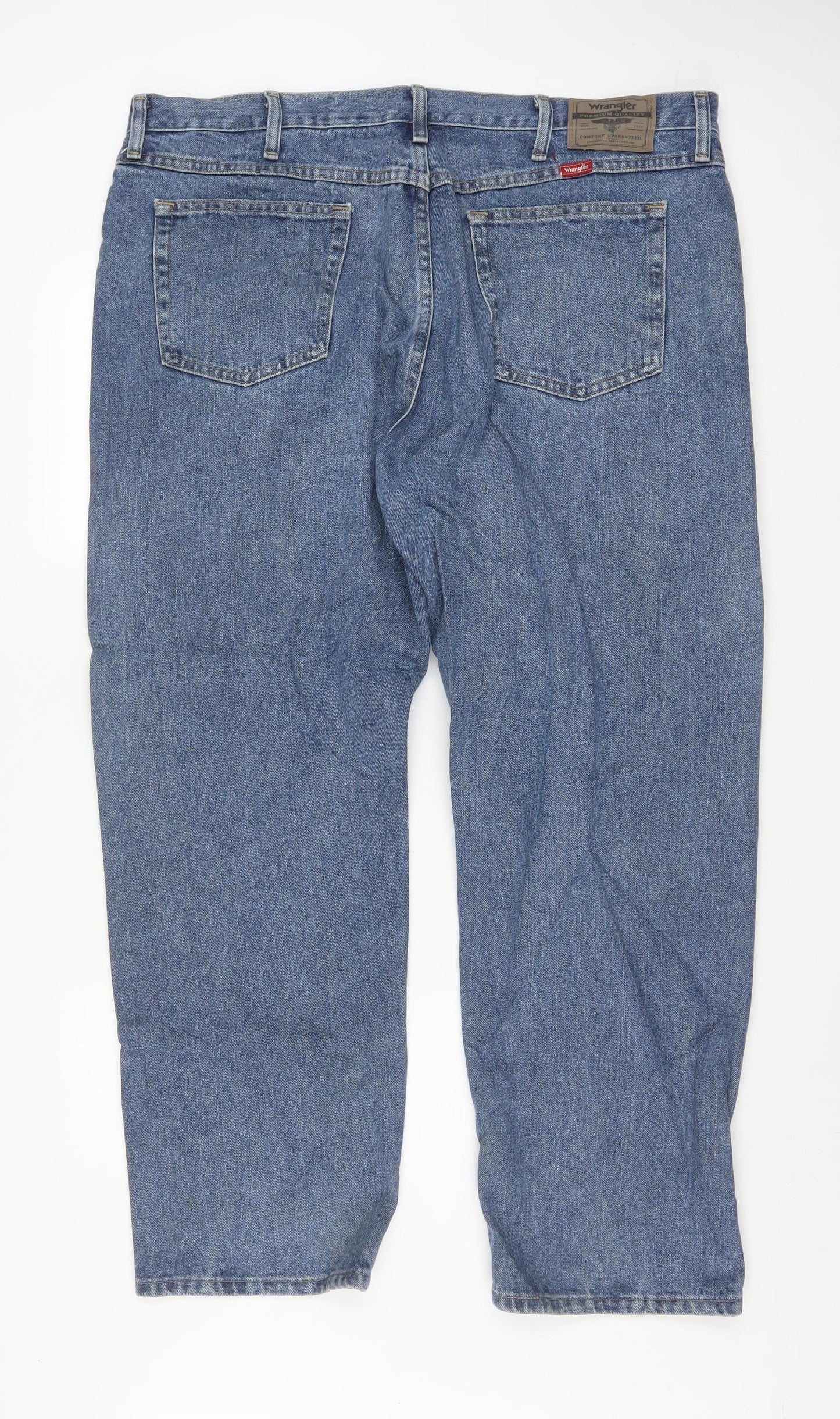 Wrangler Men's Blue 40x30 Straight Regular Denim Jeans