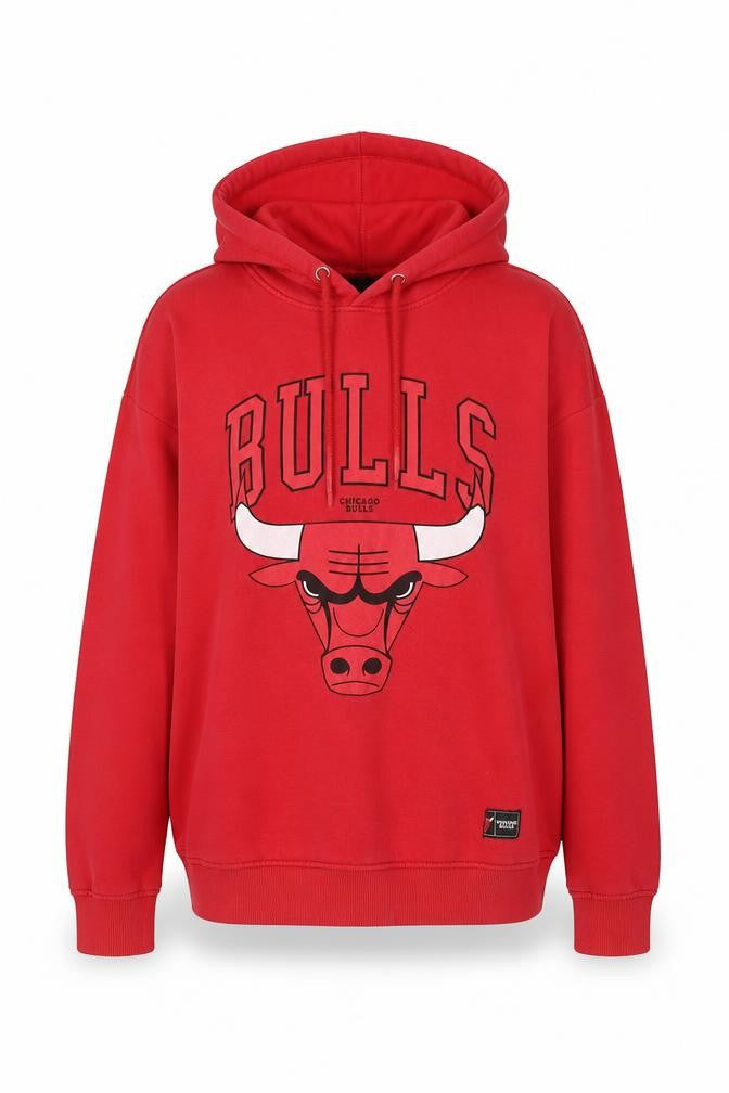 NBA Chicago Bulls Red Hoodie Women's XS Pullover Graphic Print