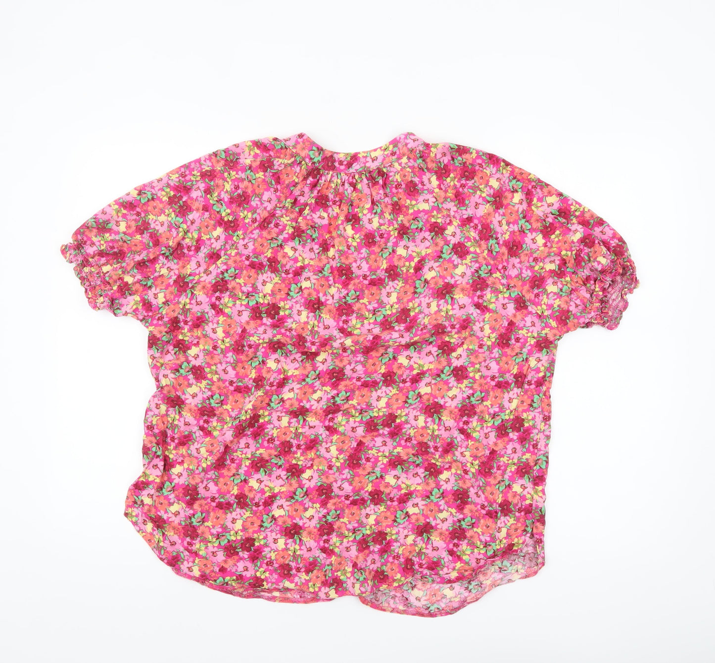 Dunnes Women's Multicoloured Floral Viscose Tunic Blouse Size 18