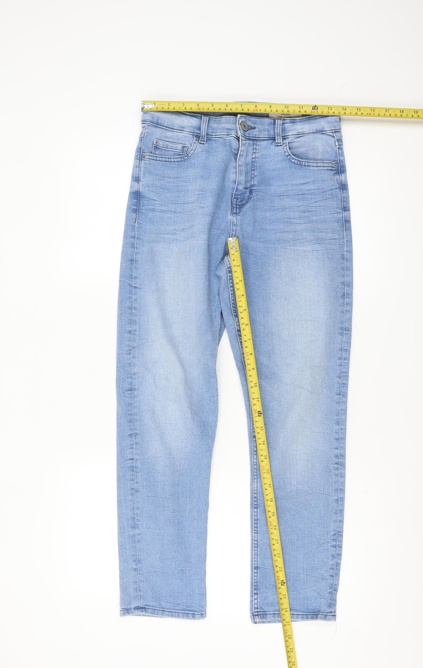 Marks and Spencer Women’s Blue Slim Jeans Size 10 Short Stretch Denim