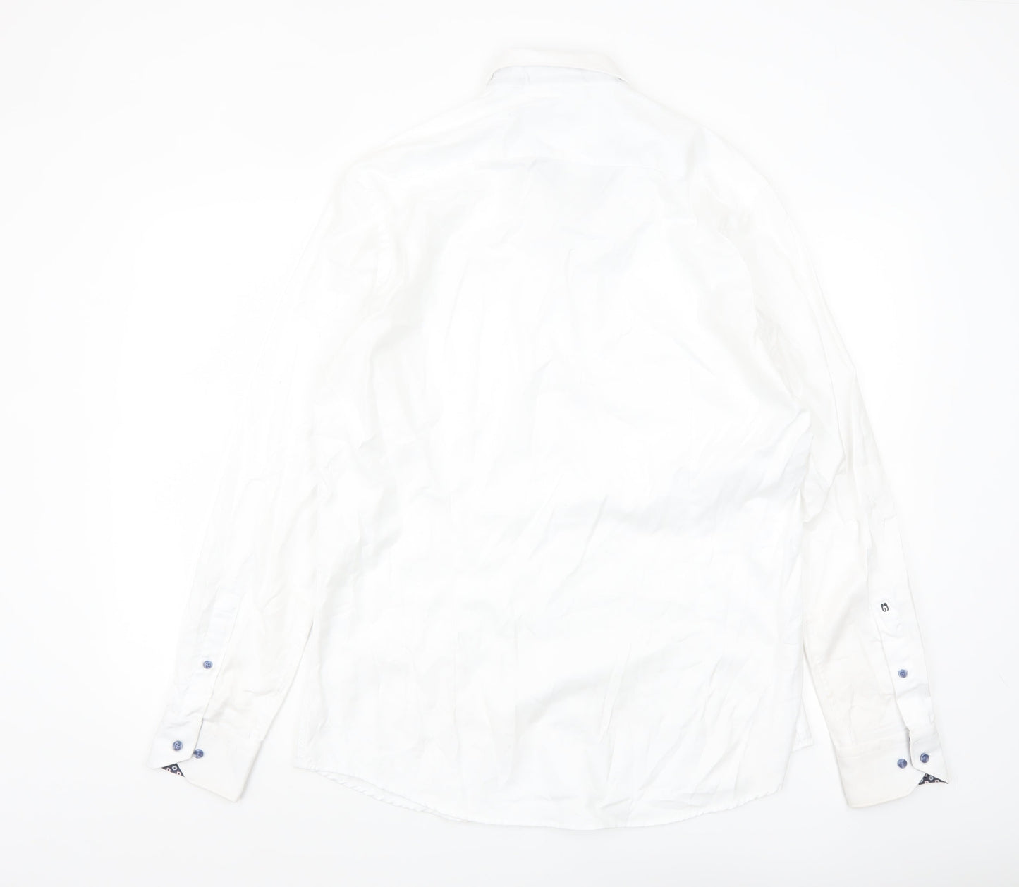 Giordano Men’s White Cotton Modern Fit Dress Shirt L 42
