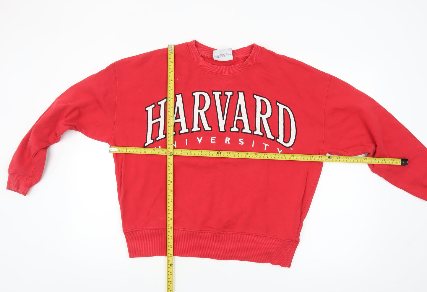 Harvard Red Cotton Crew Neck Women's Sweatshirt Size 12