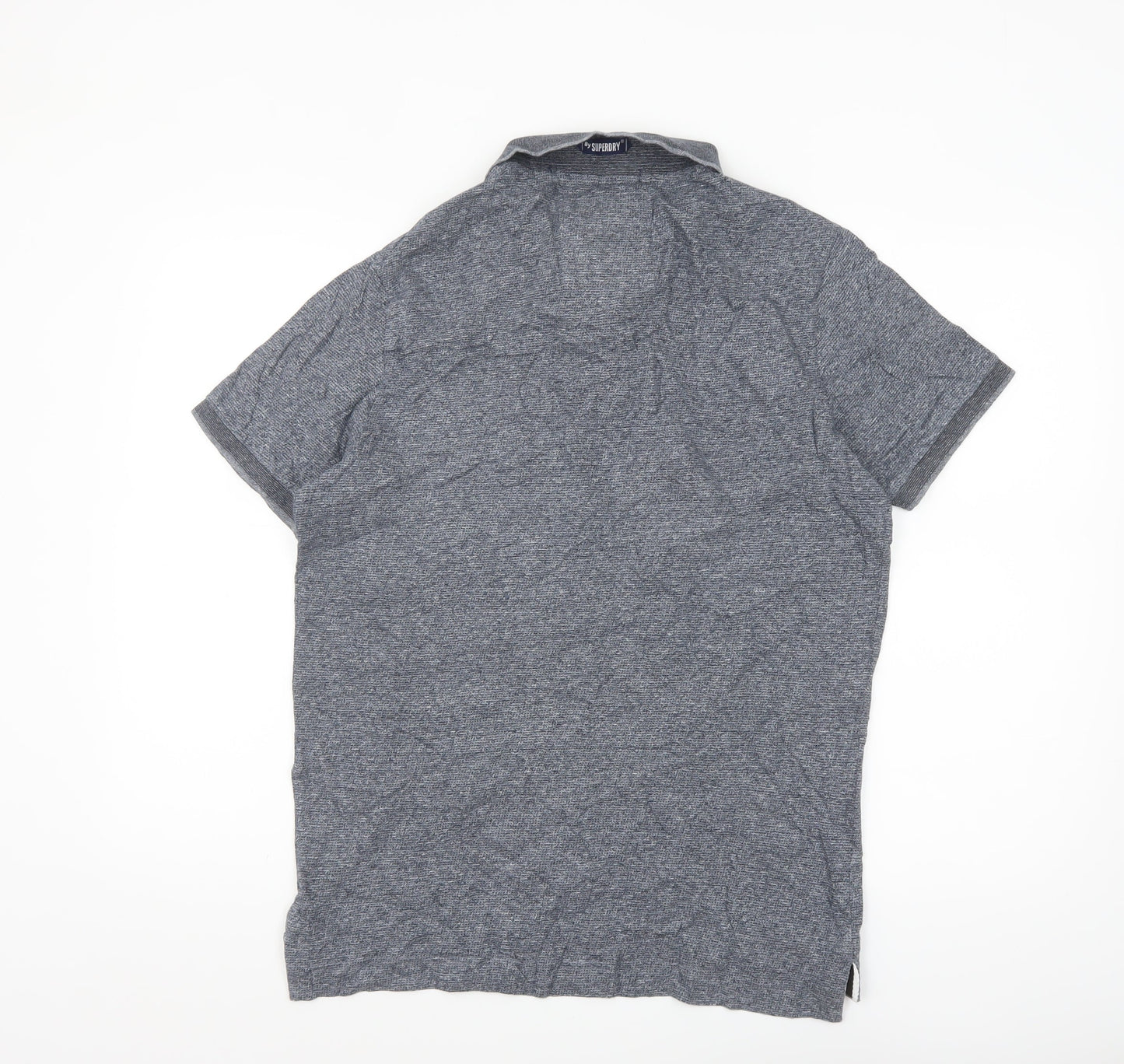 Superdry Men's Grey Classic Jersey Polo Shirt Size L