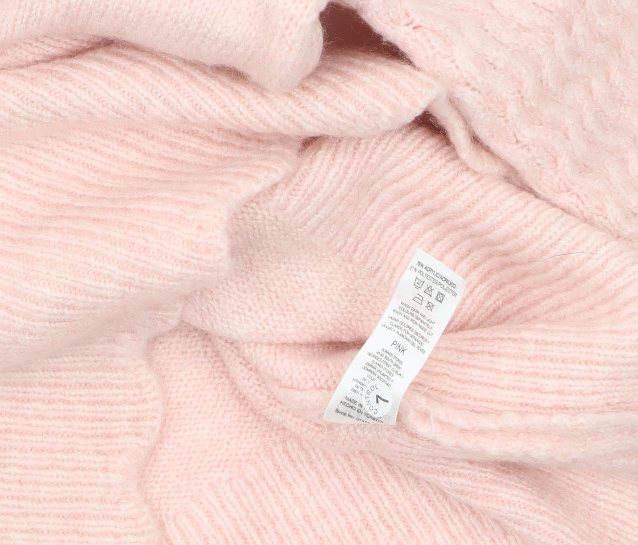 Savida Women’s Pink Cable-Knit Puff Sleeve Pullover Jumper Size 12