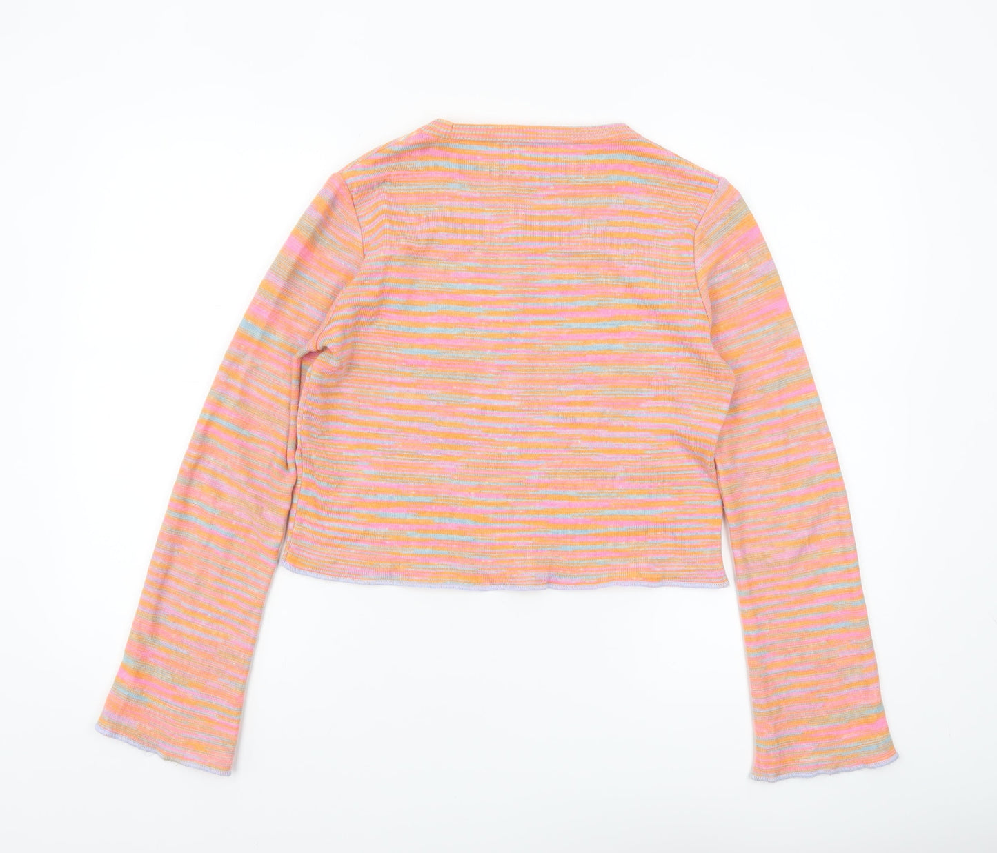 ASOS Design Women’s Multicoloured Striped Cropped Knit Top UK 12