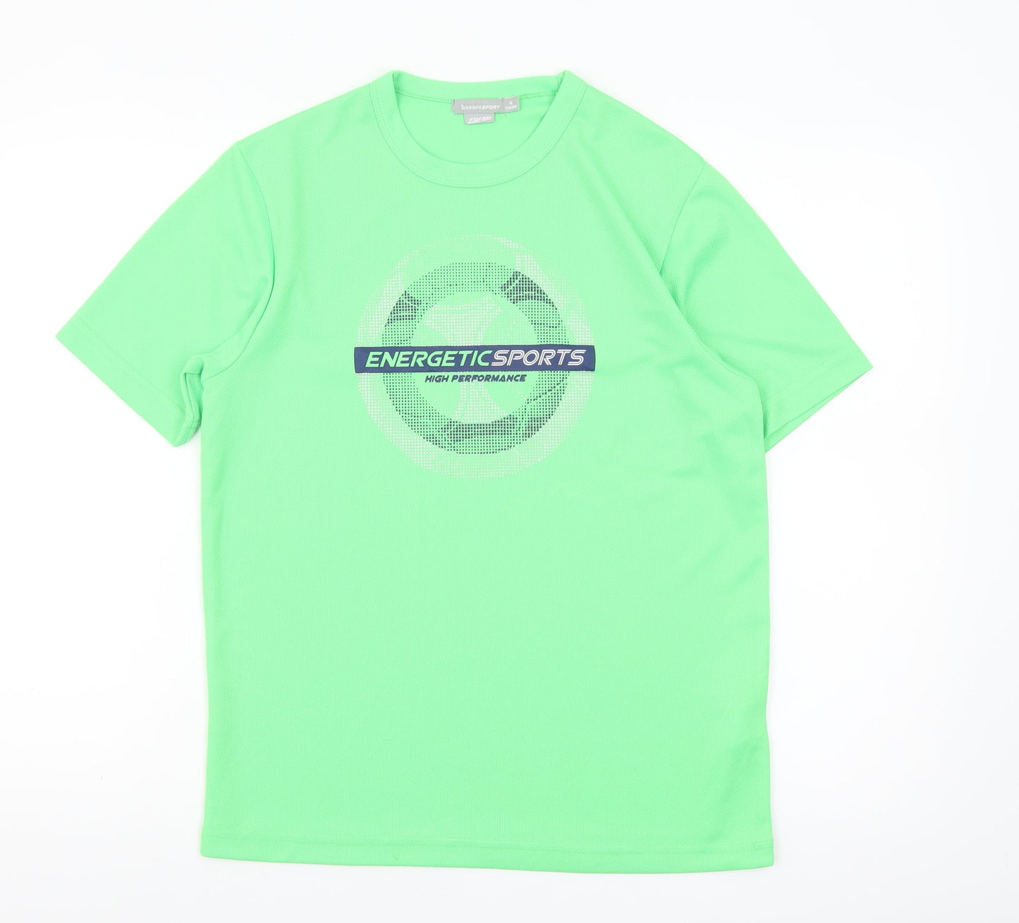 Bossini Sport Men's Green Polyester Crew Neck T-Shirt Size M