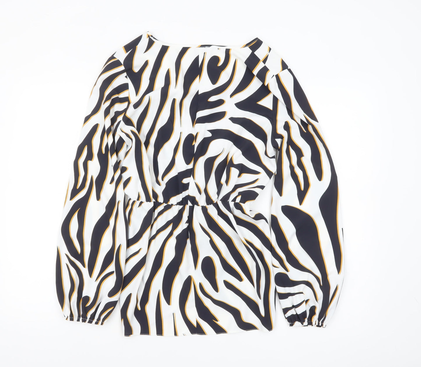 ASOS Women’s Multicoloured Animal Print Wrap Blouse UK 8