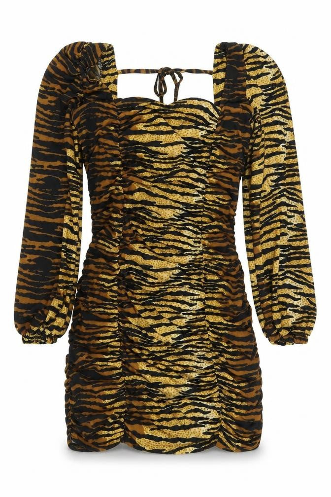 Collusion Women’s Multicoloured Animal Print Bodycon Dress Size 14