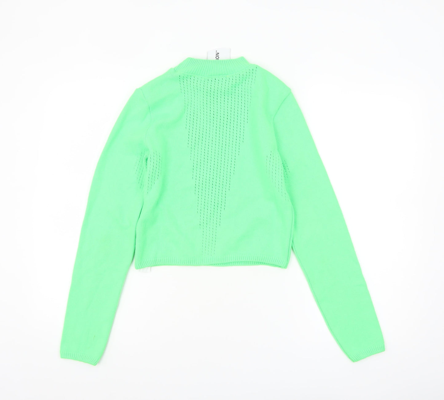 Collusion Womens Green Mock Neck Knit Jumper Size 10