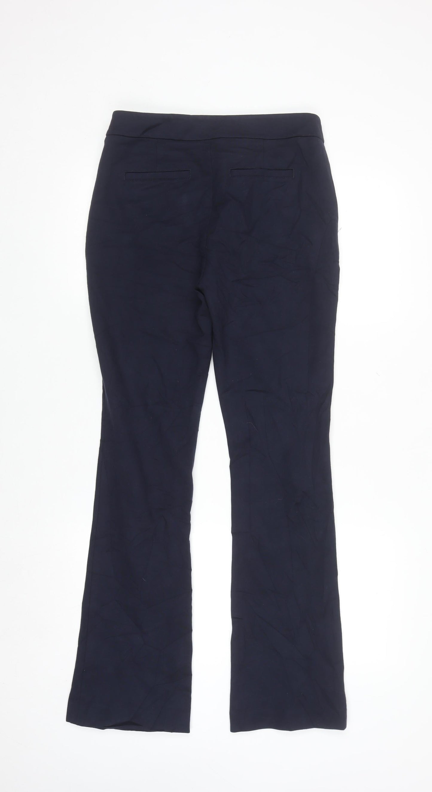 Boden Women's Blue Stretch Straight Leg Work Trousers Size 10