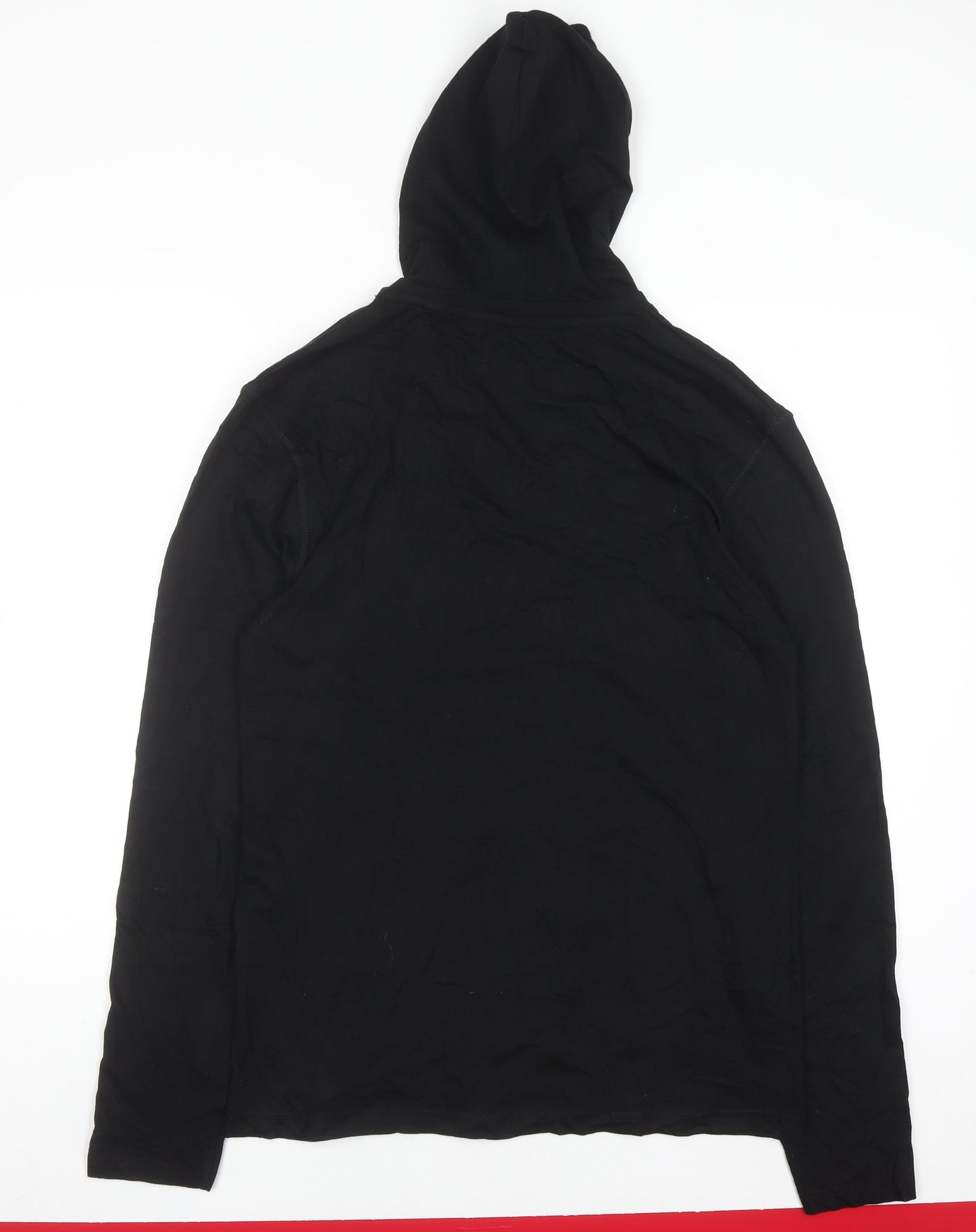 Brave Soul Men's Black Pullover Hoodie M Embroidered Logo Cotton