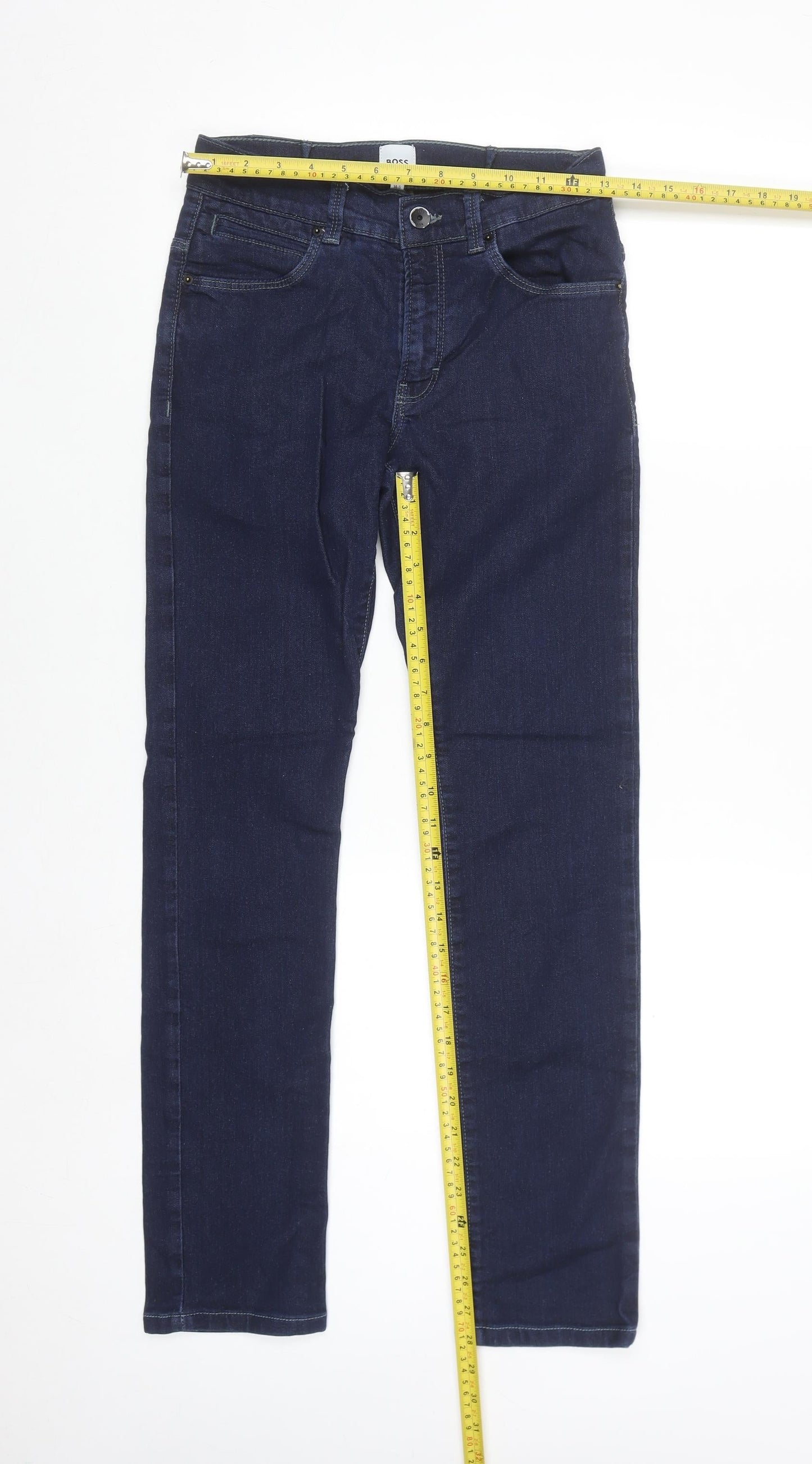 BOSS Women Dark Blue Slim Fit Jeans Size 14-S Classic Denim