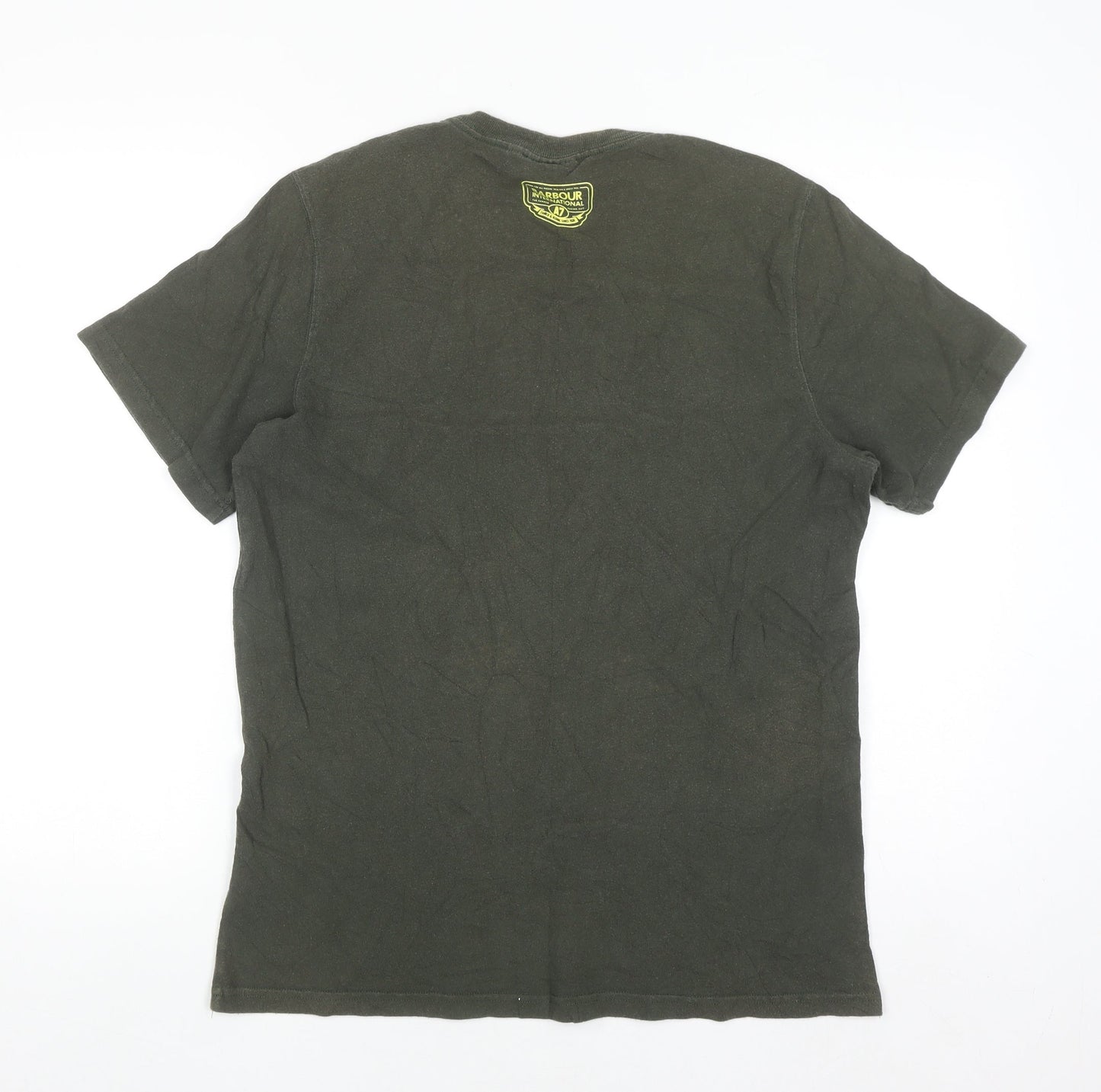 Barbour International Men's Green A7 Motorcycle Graphic T-Shirt M