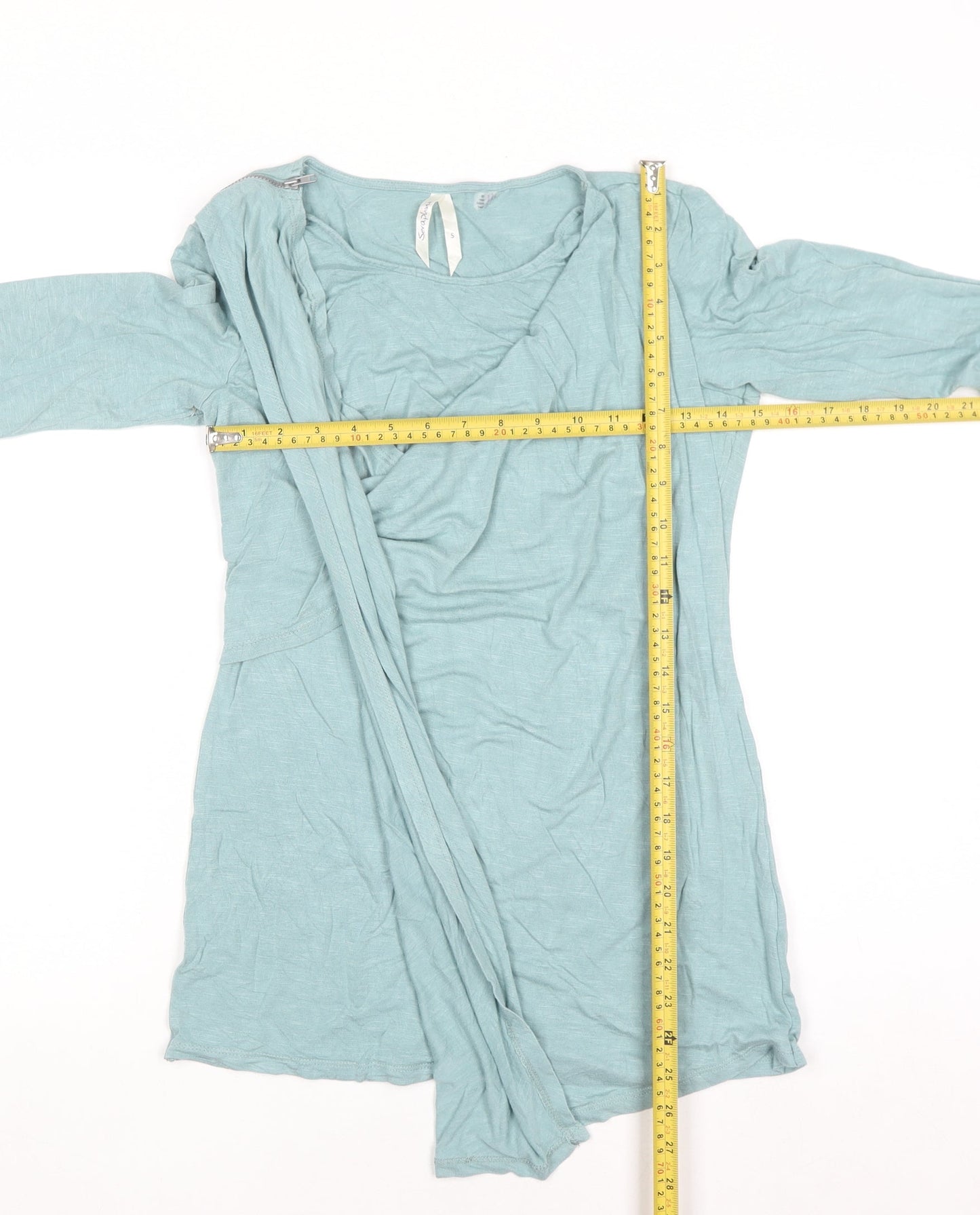 Seraphine Women Blue Wrap Maternity Blouse Size S