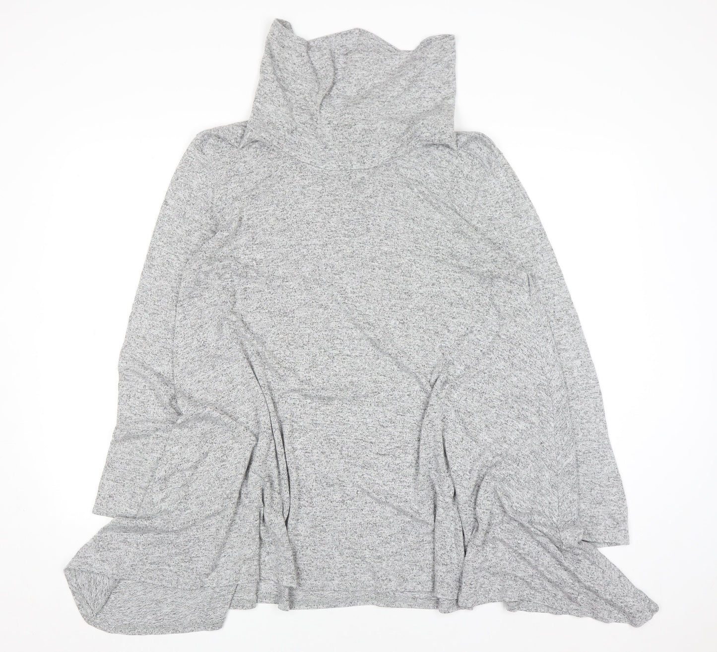 Voulez Vous Womens Grey Roll Neck Long Sleeve Pullover Jumper XL