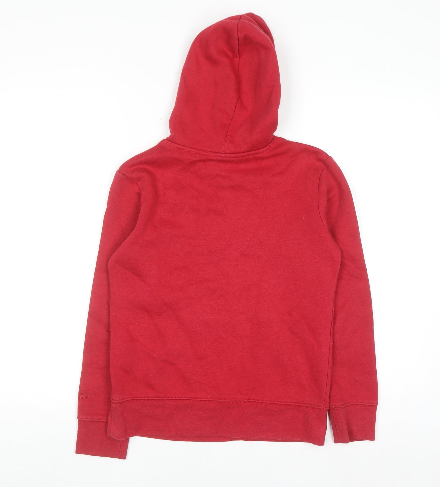 Jordan Boys Red Pullover Hoodie 10-12 Years Cotton Blend Fleece Kangaroo Pocket