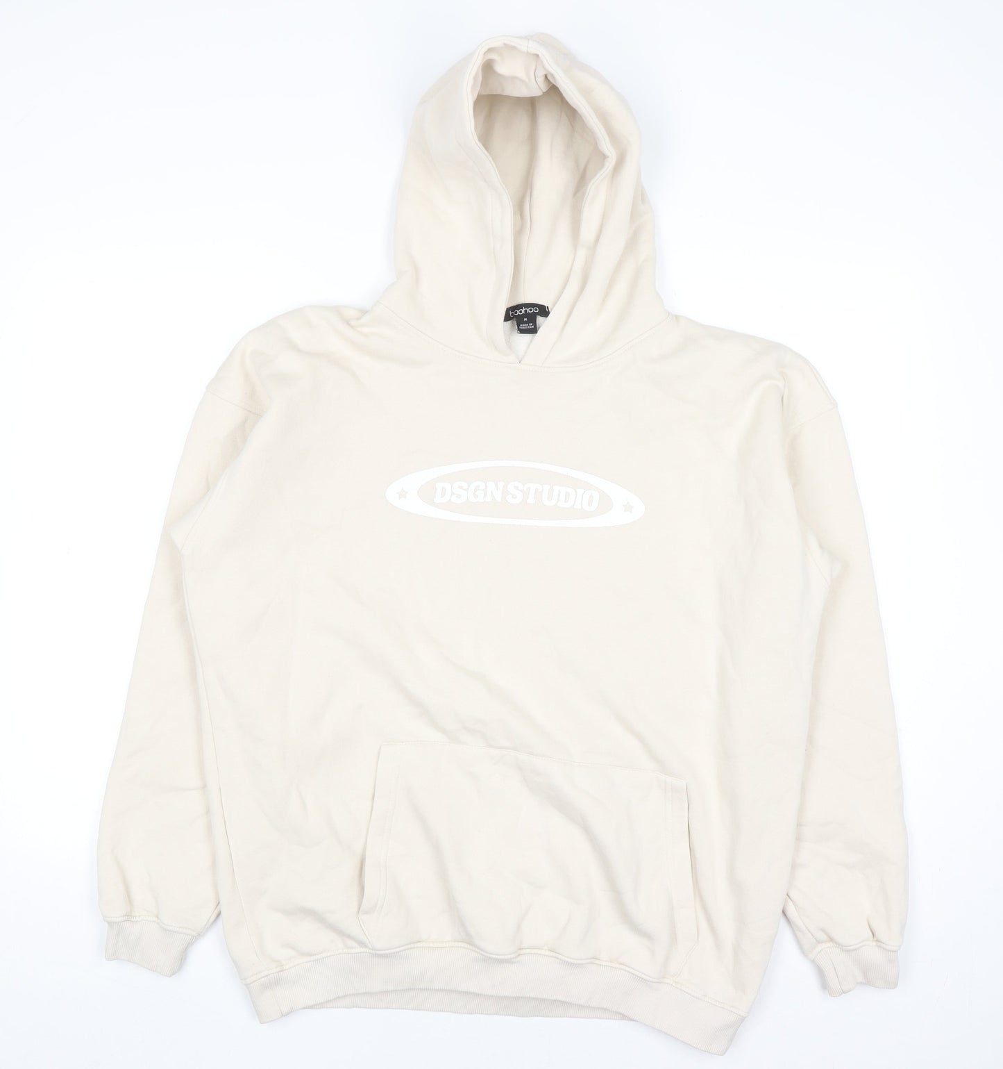Boohoo Women’s Beige DSGN Studio Pullover Hoodie Size M