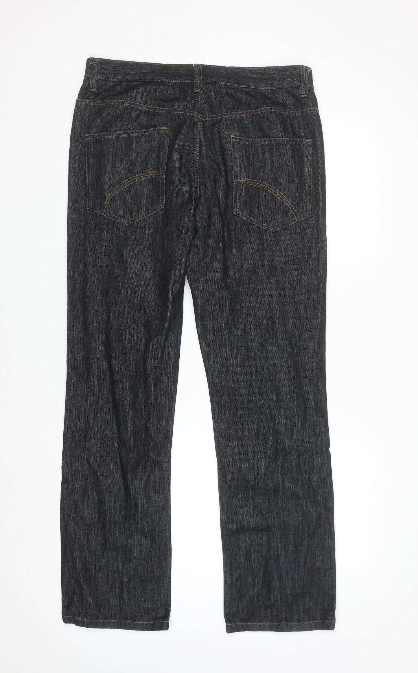 Denim Co Men Blue Straight Leg Jeans W34 L32 Cotton Denim