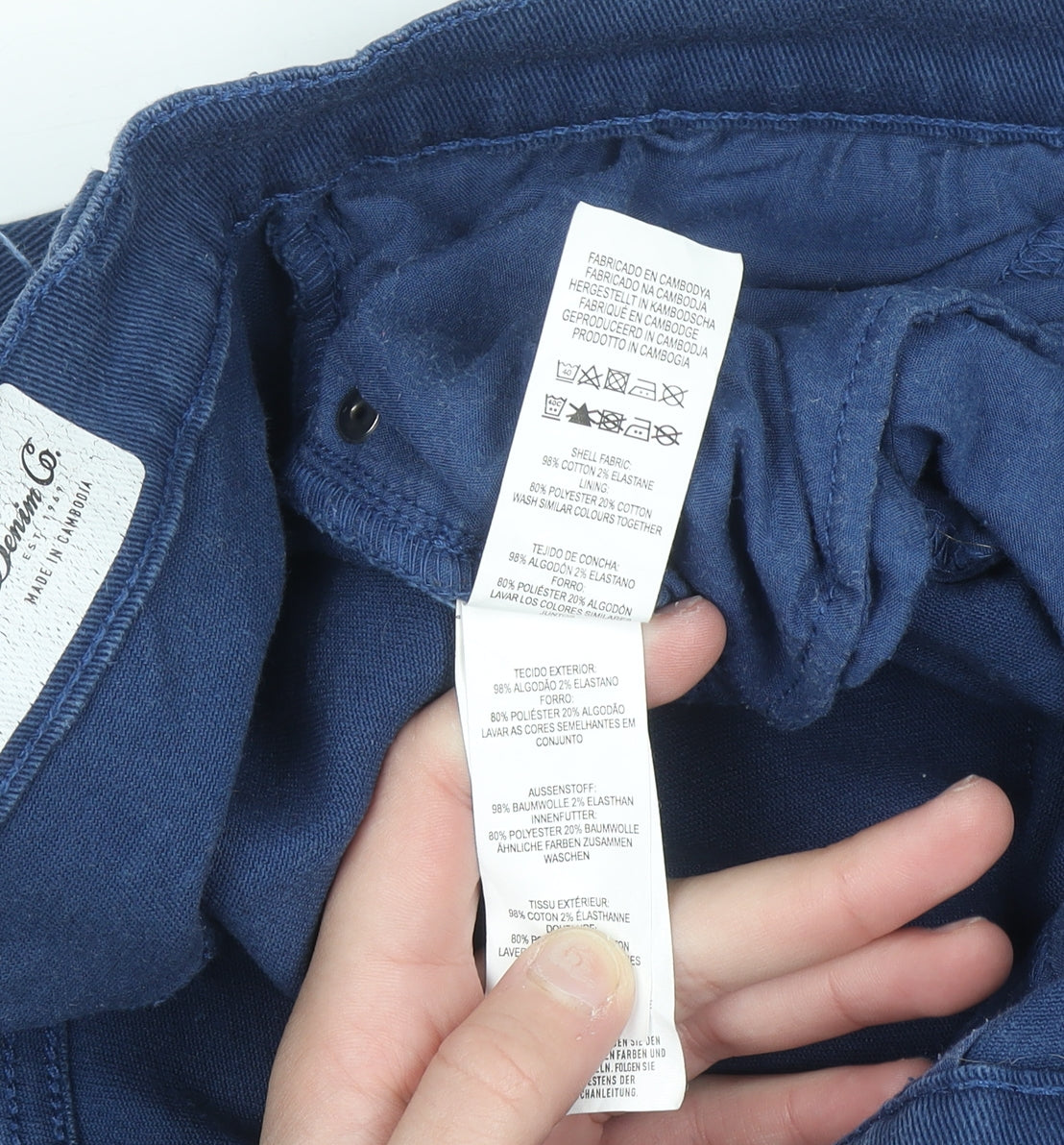 Denim Co. Men's Blue Skinny Jeans W32 L32 Stretch Denim
