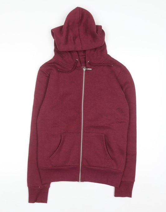 Atmosphere Women Burgundy Full Zip Hoodie Size 8 Cotton Blend