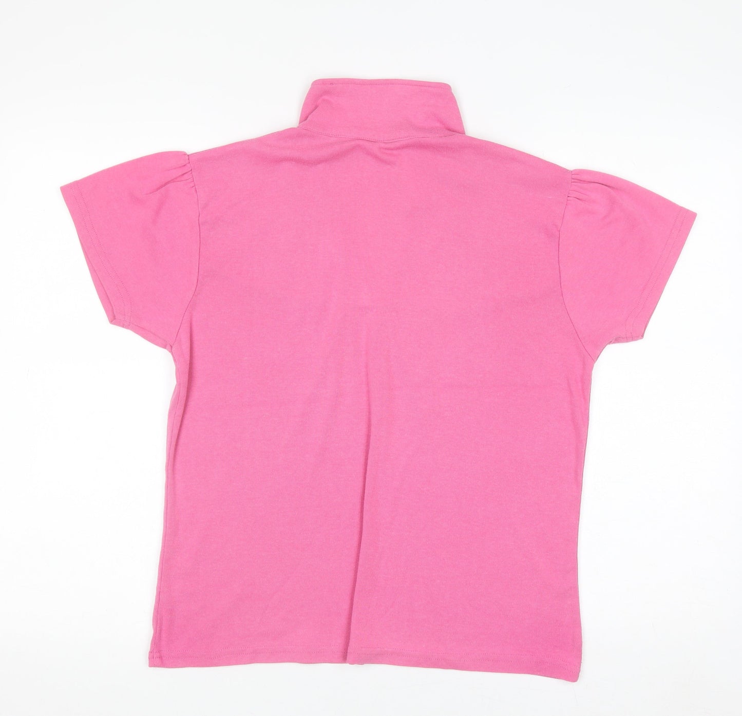 Elizabeth Scott Women's Pink Short Sleeve V-Neck Jersey T-Shirt M