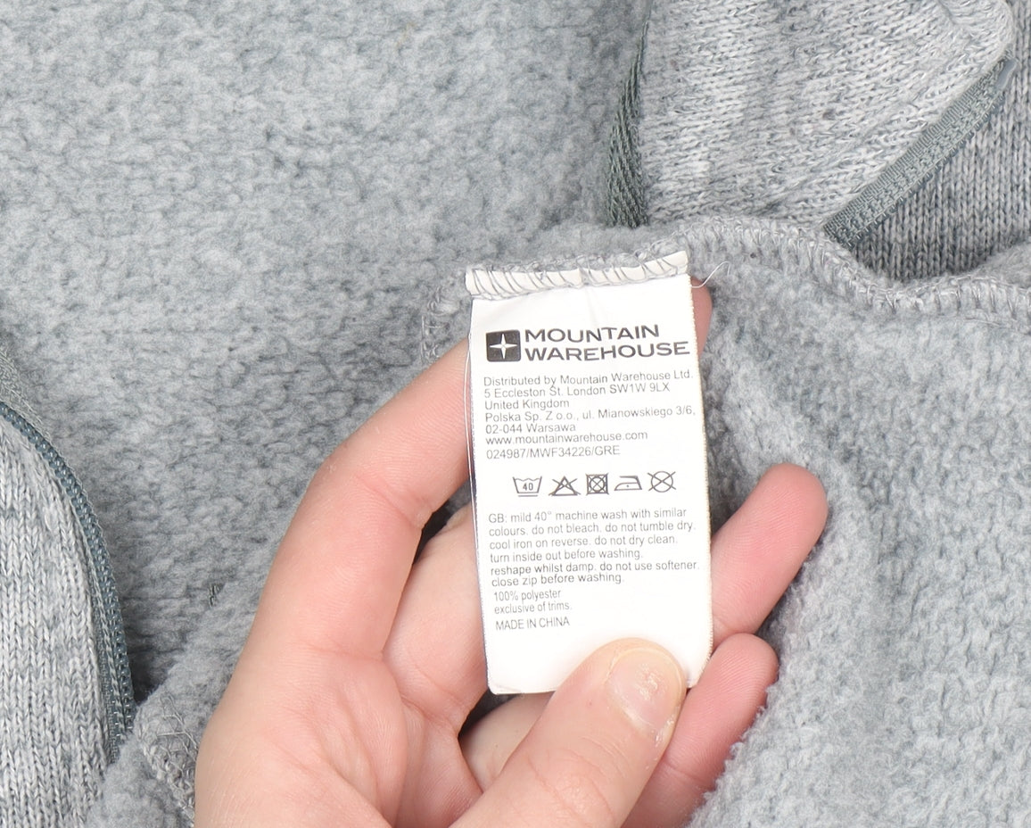 Mountain Warehouse Women Grey 1/4 Zip Fleece Sweatshirt UK 12