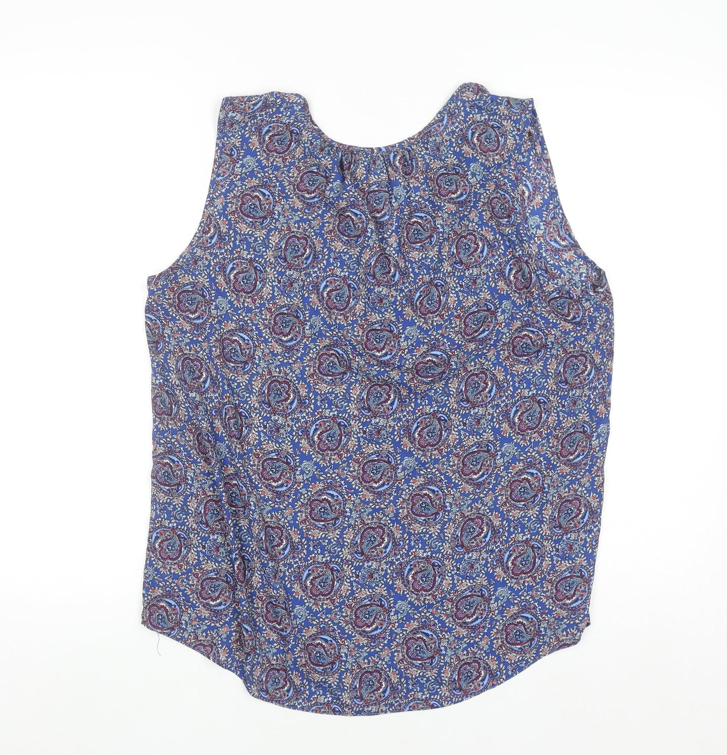 Dorothy Perkins Women’s Blue Paisley Viscose Sleeveless Blouse UK 16