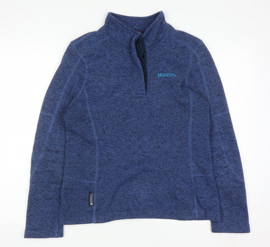 Mountain Warehouse Women's Blue UK 10 Fleece Henley Sweatshirt