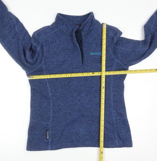 Mountain Warehouse Women's Blue UK 10 Fleece Henley Sweatshirt
