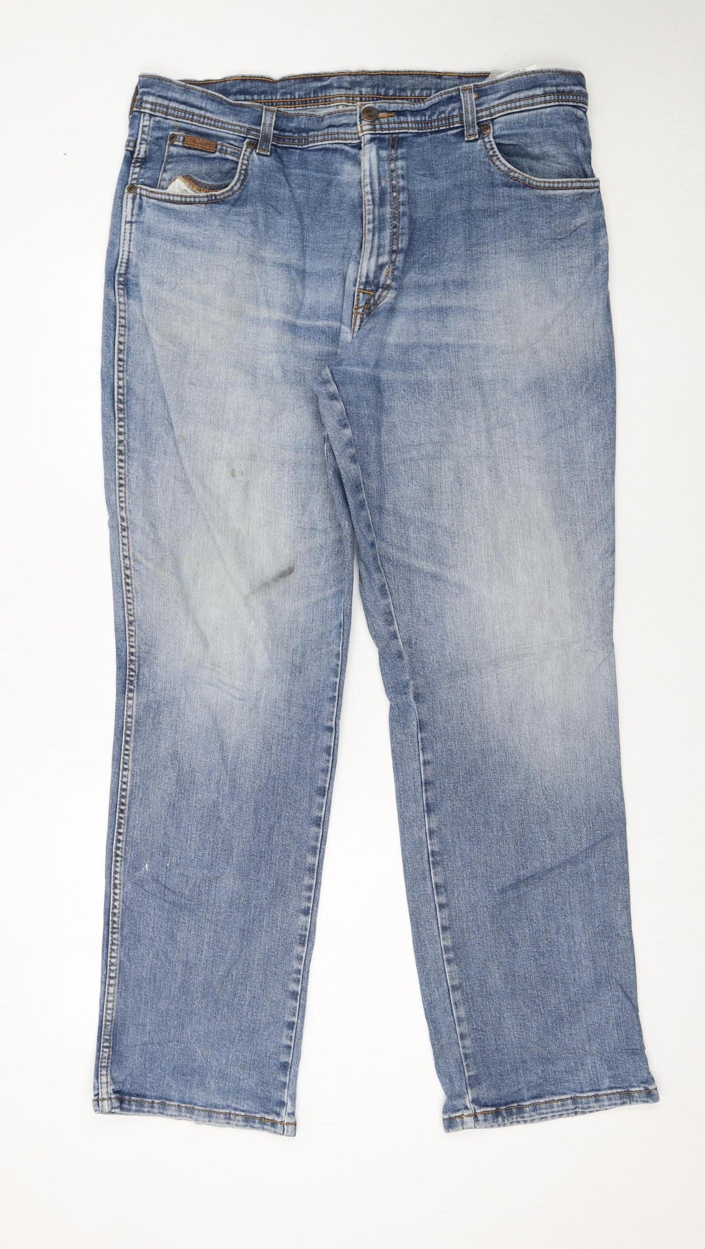 Wrangler Men's Blue Texas Stretch Straight Jeans W38 L32