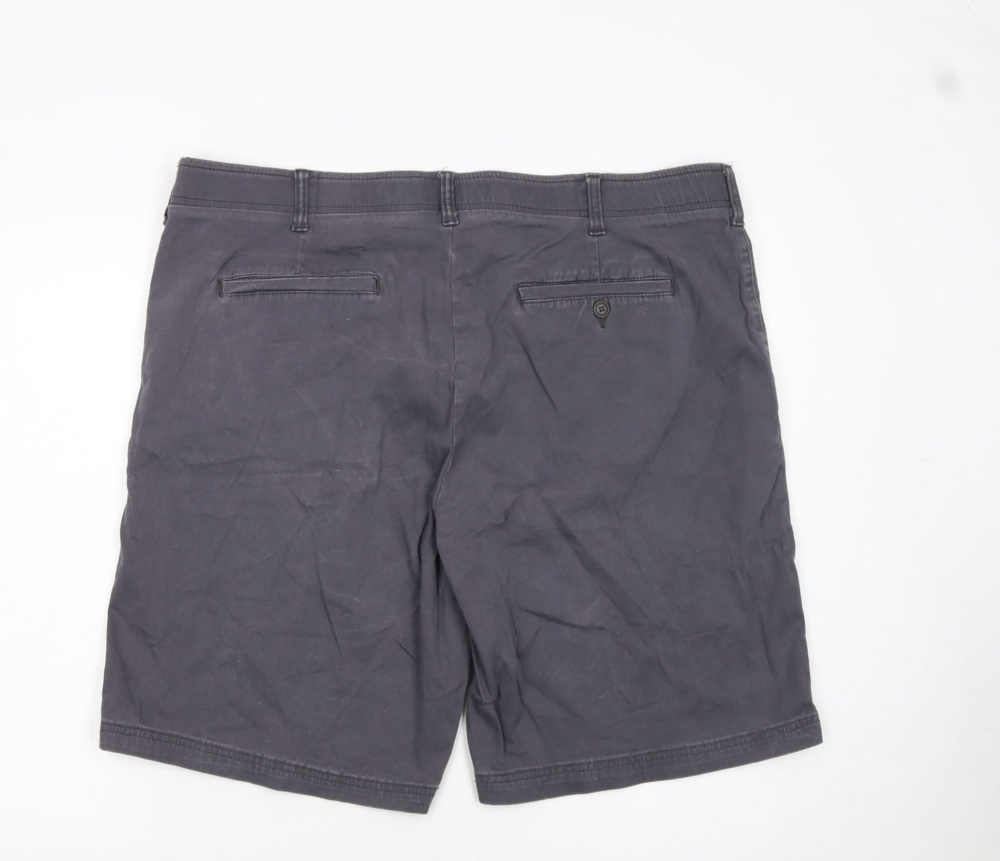Lee Men’s Grey Chino Shorts Size 42 Regular Fit Stretch Cotton