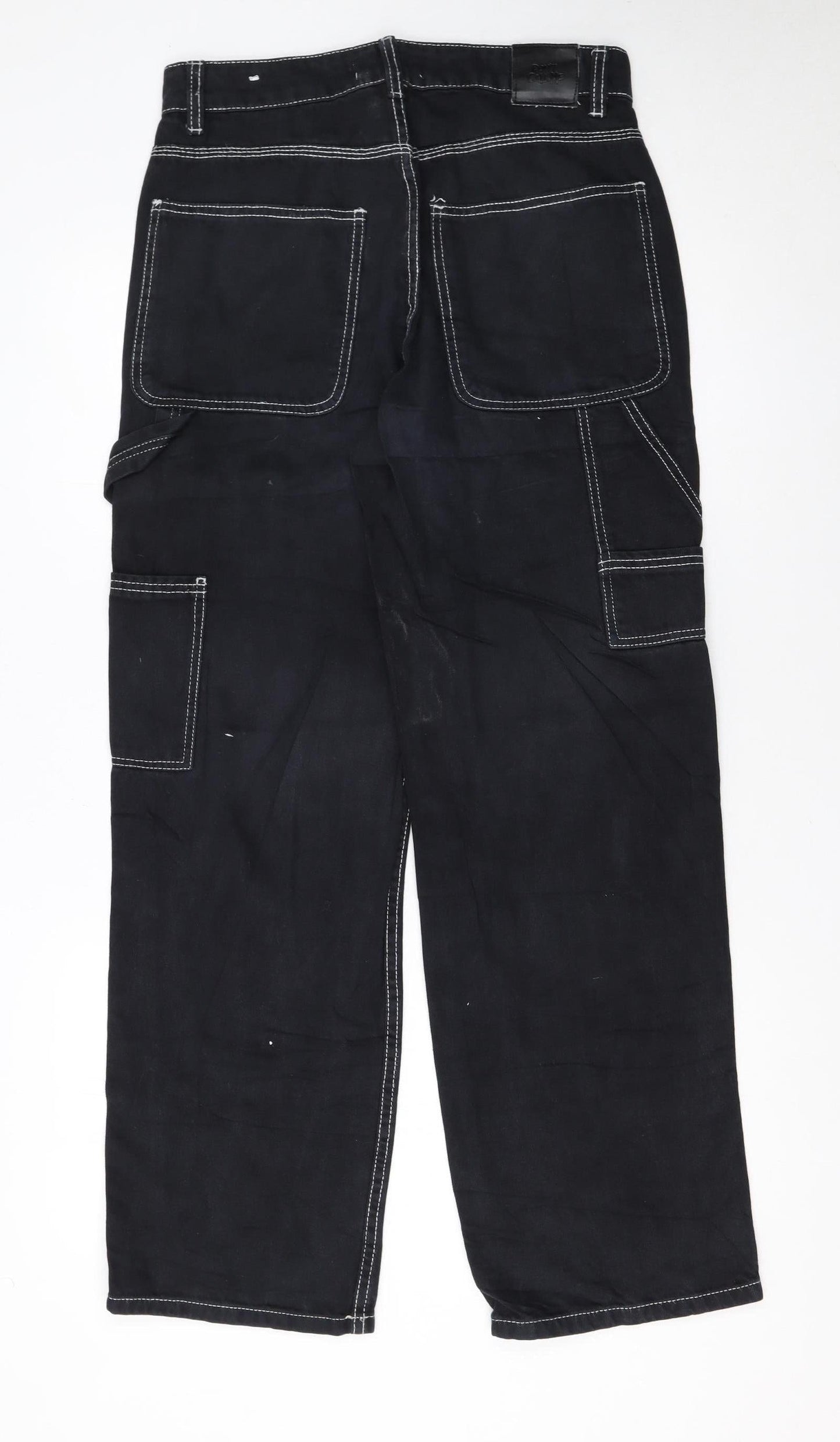 Jennyfer Women's Black Straight Leg Jeans Size 10 Cotton Denim