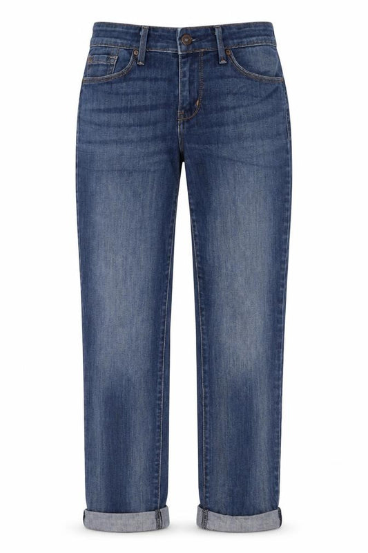 Levi Strauss Women's Blue Mid-Rise Boyfriend Jeans Size 6