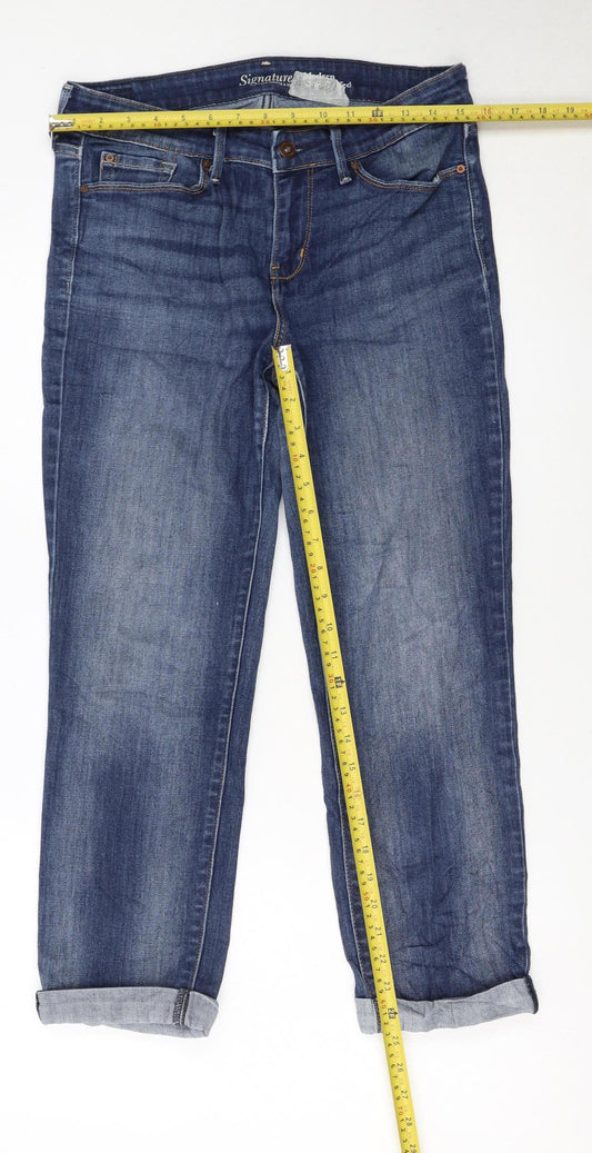 Levi Strauss Women's Blue Mid-Rise Boyfriend Jeans Size 6