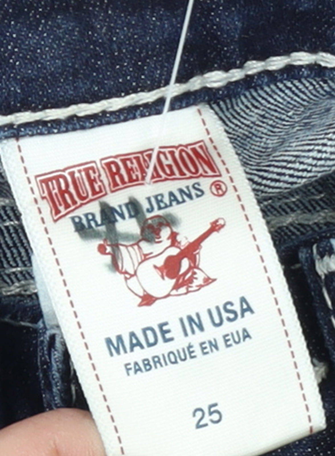 True Religion Women's Blue Skinny Low Rise Stretch Jeans Size 25