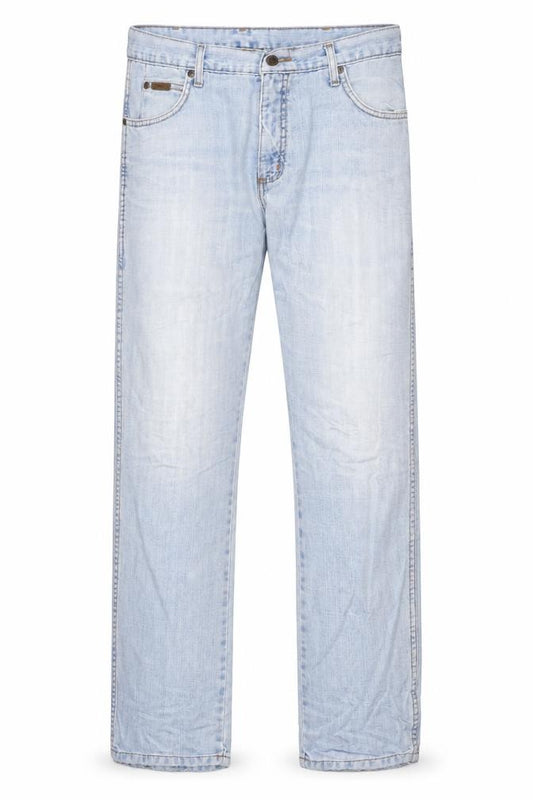 Wrangler Men’s Blue 34x32 Regular Fit Light Wash Straight Jeans
