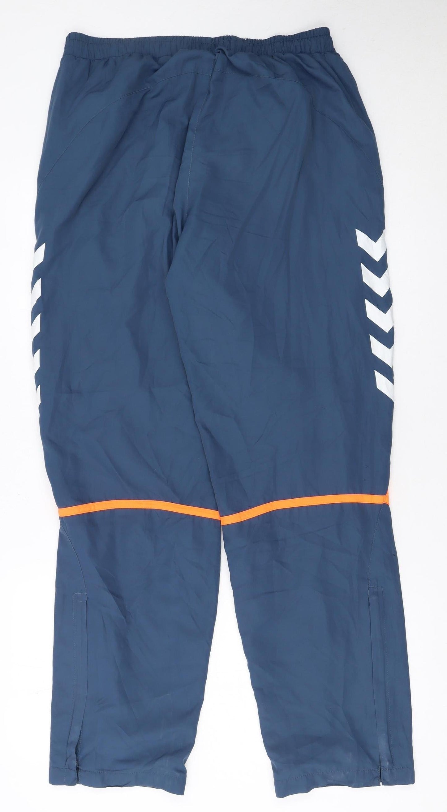 Hummel Men's Blue Track Pants L Elastic Waist Sports Trousers