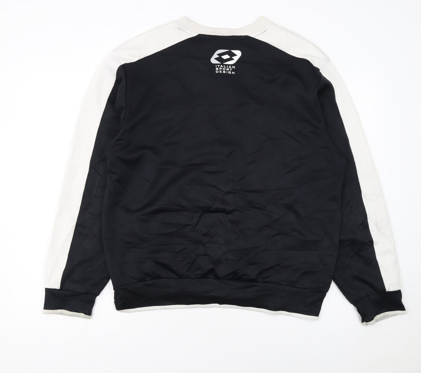 Lotto Men's Black Grey Pullover Sports Sweatshirt L