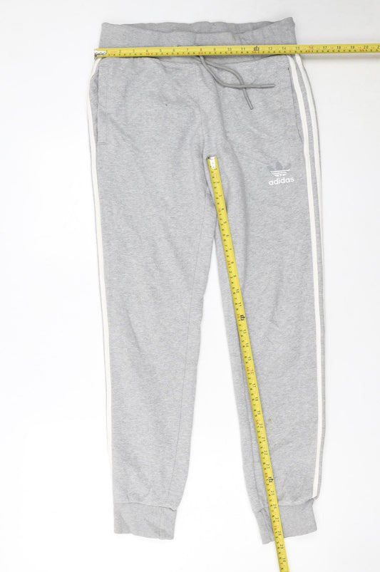 Adidas Womens Grey Jogger Trousers Size 8 Regular Fit