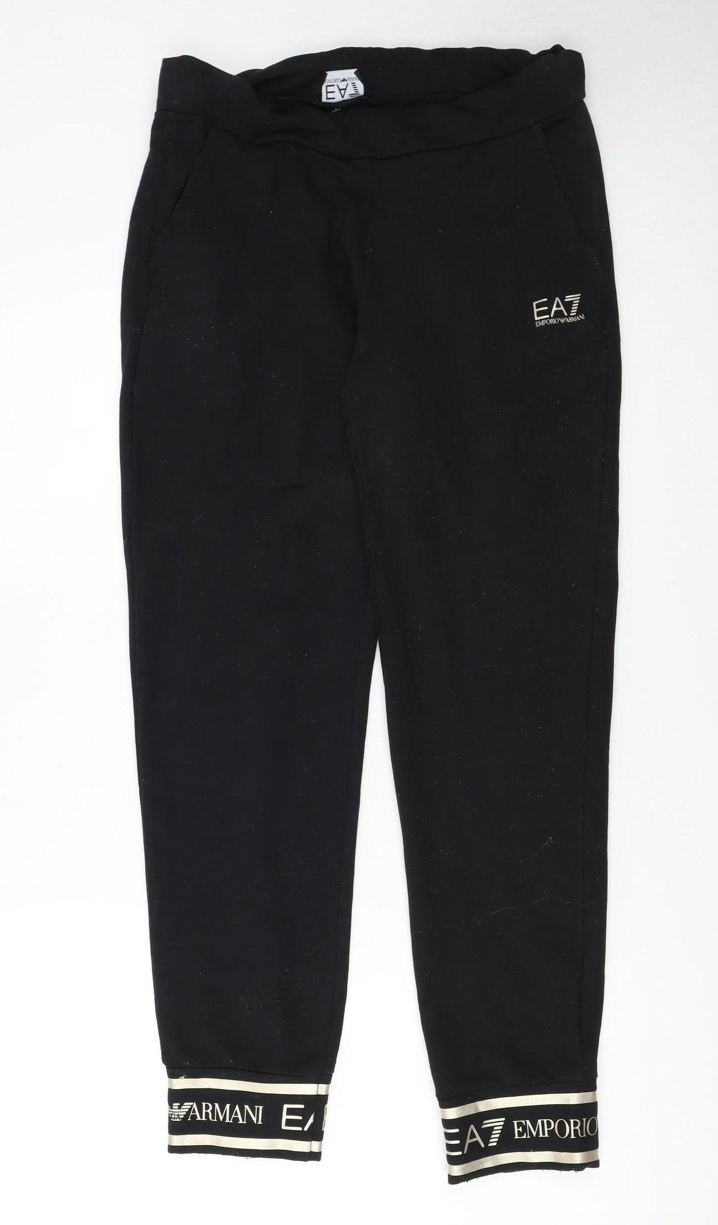 Emporio Armani EA7 Womens Black Jogger Trousers Size 12