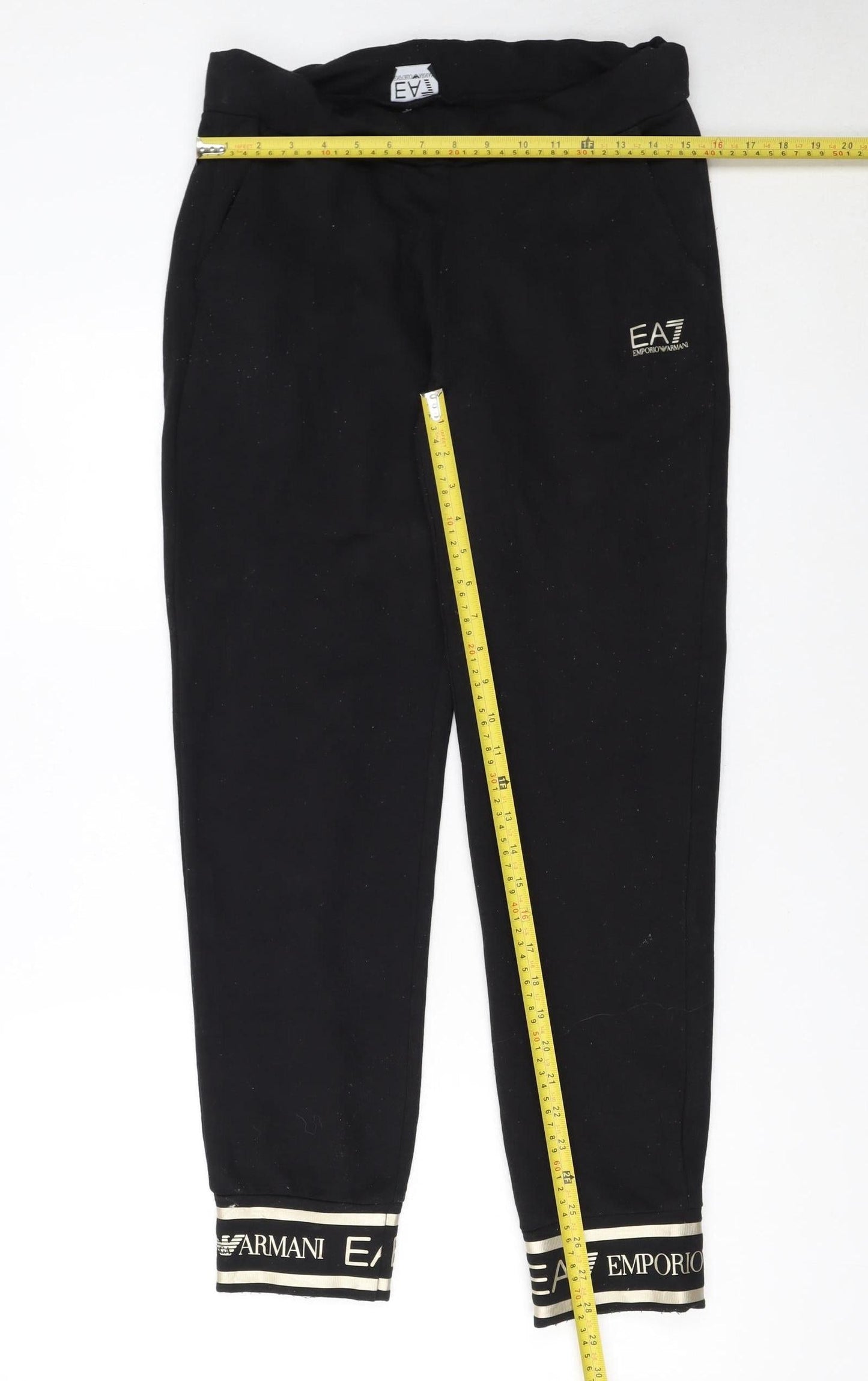 Emporio Armani EA7 Womens Black Jogger Trousers Size 12
